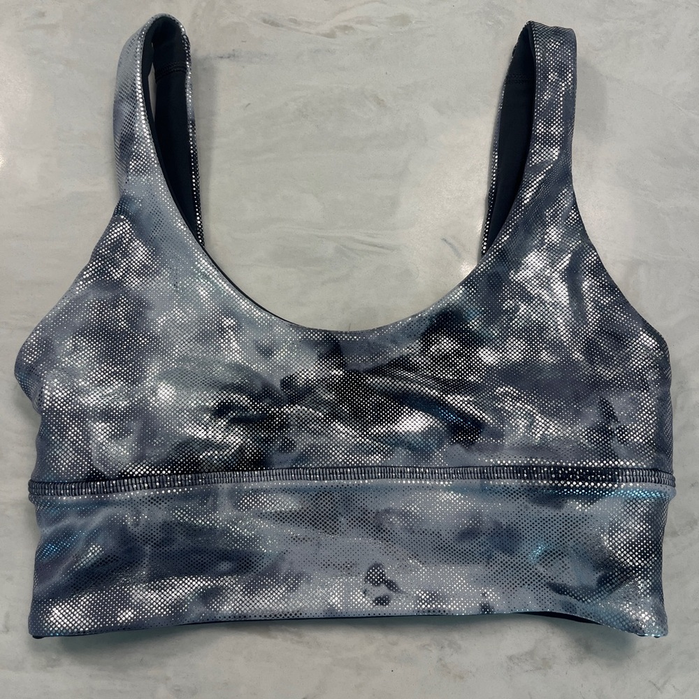 Lululemon metallic reversible sports bra.